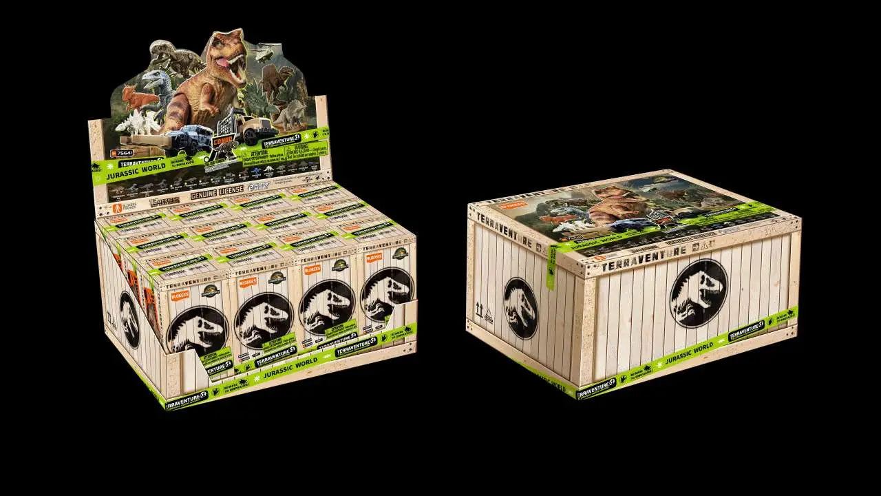 BLOKEES JURASSIC WORLD SURPRISE EGG TERRAVENTURE TS01 BLIND BOX (12) MODEL KIT 6cm