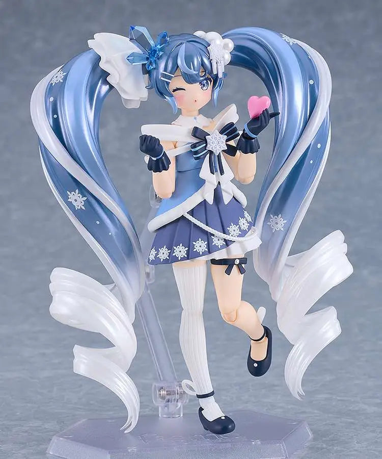 GOOD SMILE COMPANY SNOW MIKU CRYSTAL SNOW FIGMA AF ACTION FIGURE 13 cm