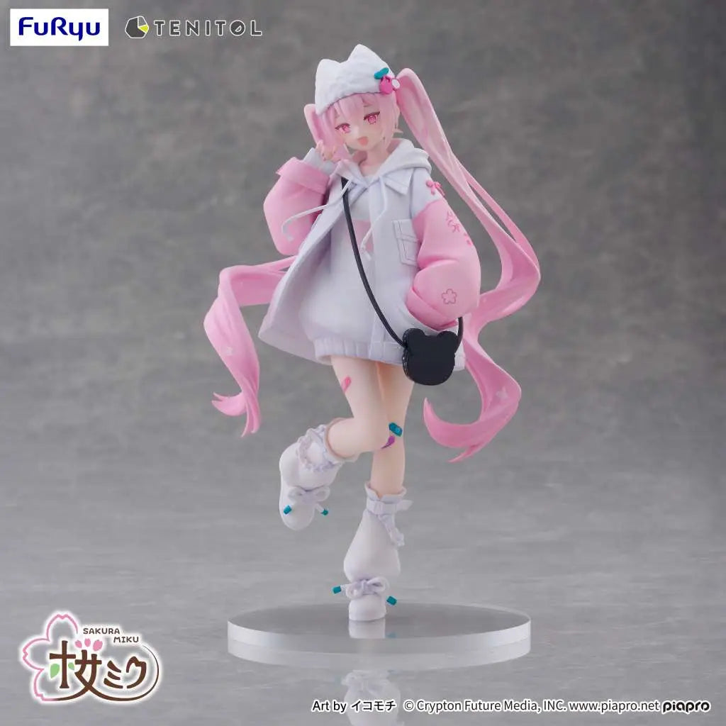 FURYU HASUNE MIKU SAKURA MIKU COOL STYLE TENITOL PETIT FIG FIGURA 19 cm