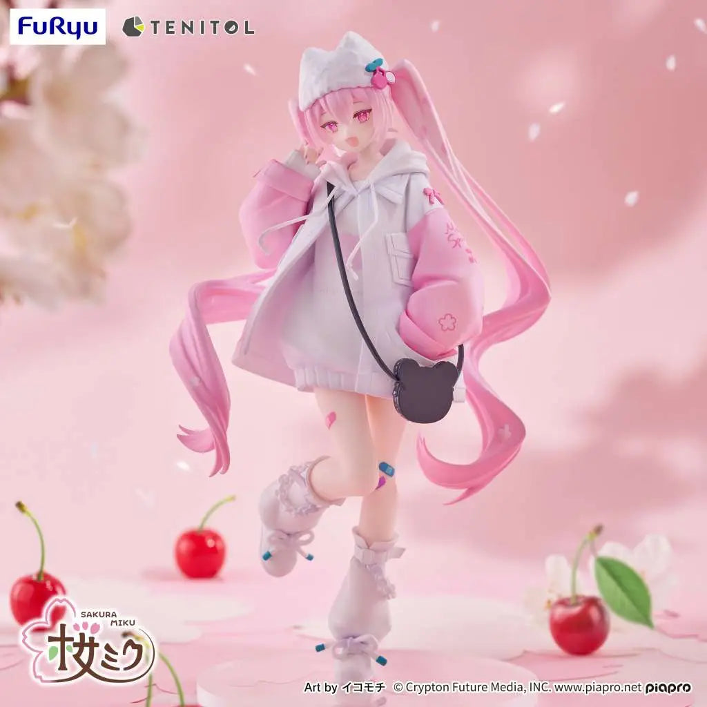 FURYU HASUNE MIKU SAKURA MIKU COOL STYLE TENITOL PETIT FIG FIGURA 19 cm