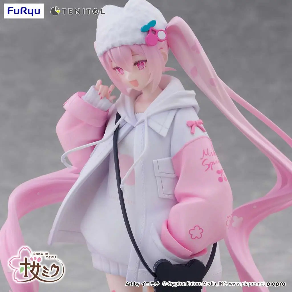 FURYU HASUNE MIKU SAKURA MIKU COOL STYLE TENITOL PETIT FIG FIGURA 19 cm