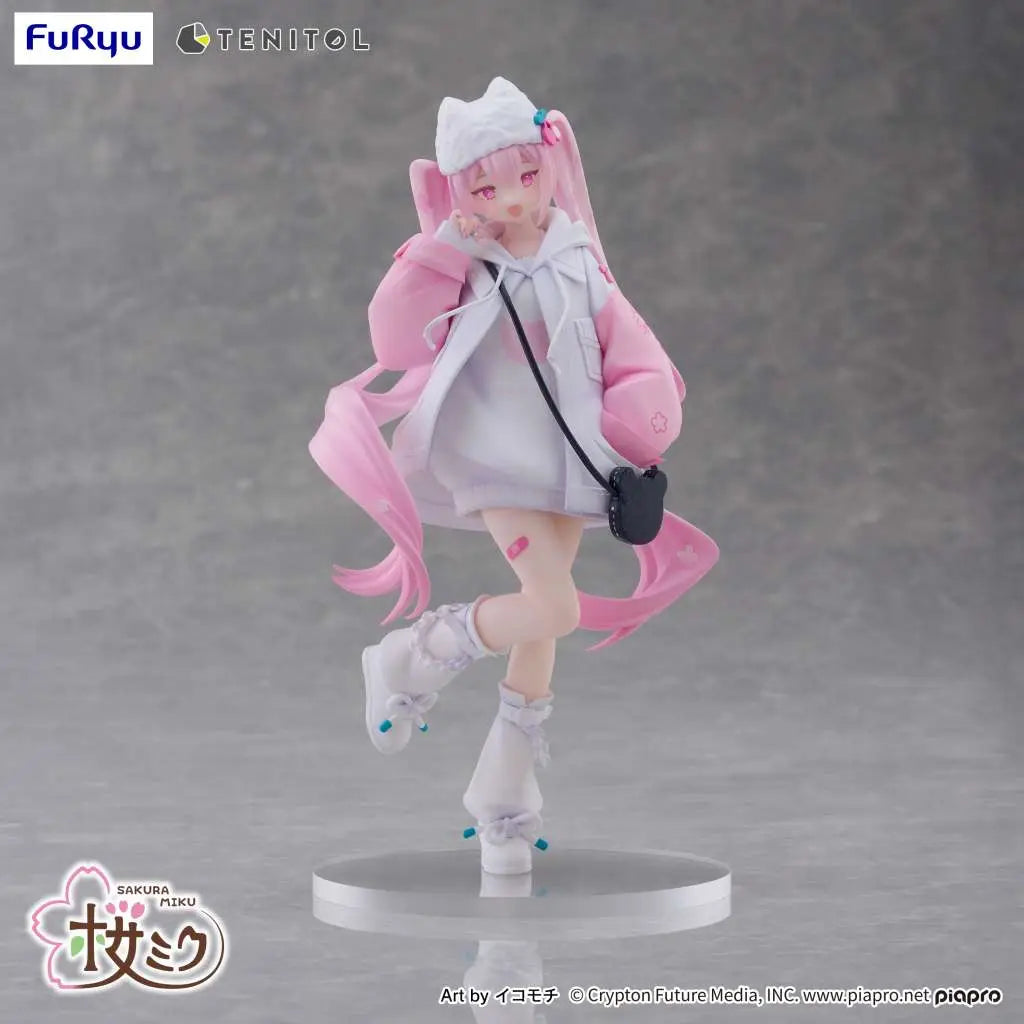 FURYU HASUNE MIKU SAKURA MIKU COOL STYLE TENITOL PETIT FIG FIGURA 19 cm