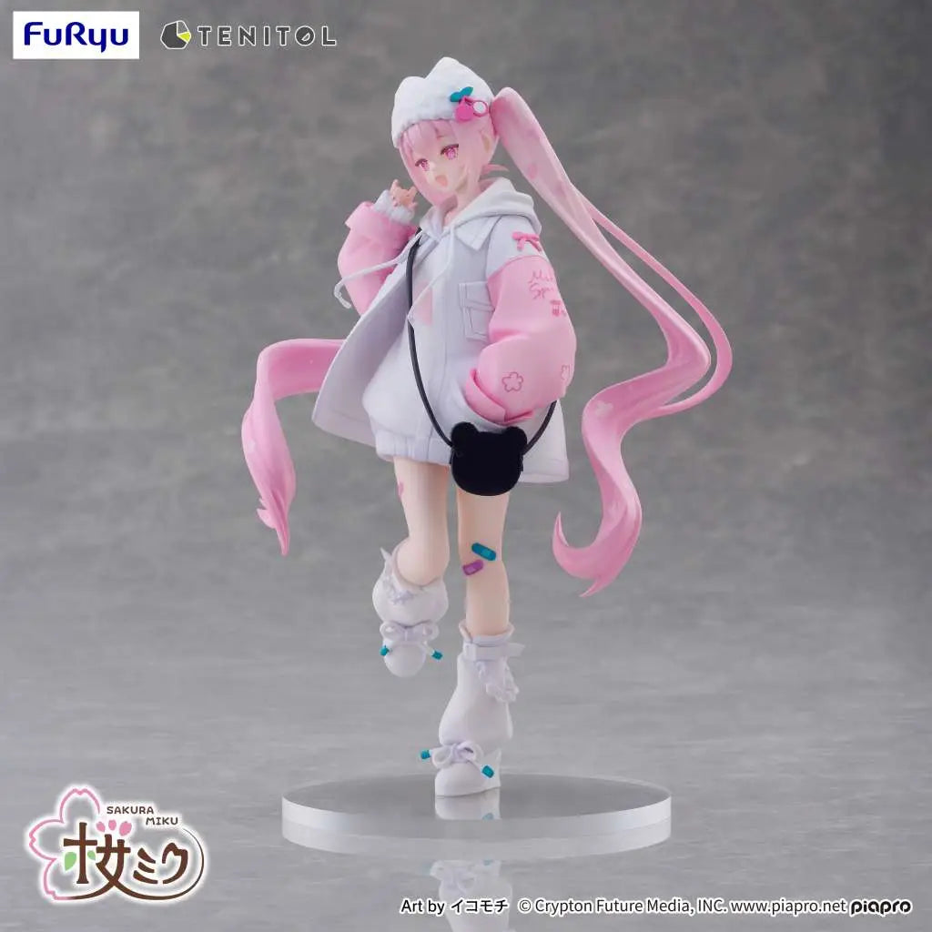 FURYU HASUNE MIKU SAKURA MIKU COOL STYLE TENITOL PETIT FIG FIGURA 19 cm