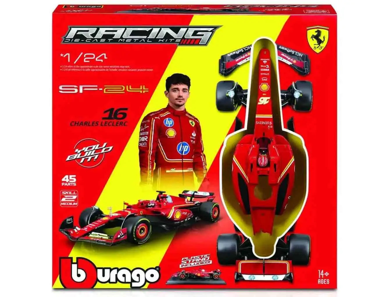 BBURAGO FERRARI F1 SF-24 - N.16 CHARLES LECLERC HELMET - 1:24 MODEL KIT