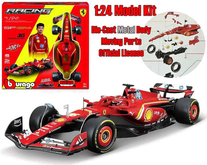 BBURAGO FERRARI F1 SF-24 - N.16 CHARLES LECLERC HELMET - 1:24 MODEL KIT