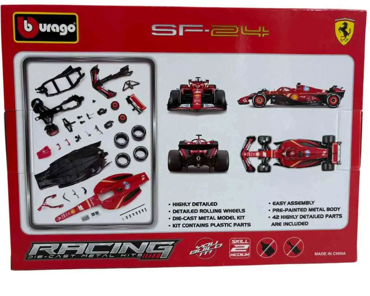 BBURAGO FERRARI F1 SF-24 - N.16 CHARLES LECLERC HELMET - 1:24 MODEL KIT