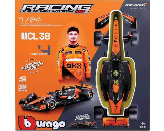 BBURAGO MCLAREN F1 MCL38 - LANDO NORRIS HELMET - 1:24 MODEL KIT