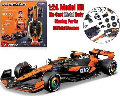 BBURAGO MCLAREN F1 MCL38 - LANDO NORRIS HELMET - 1:24 MODEL KIT