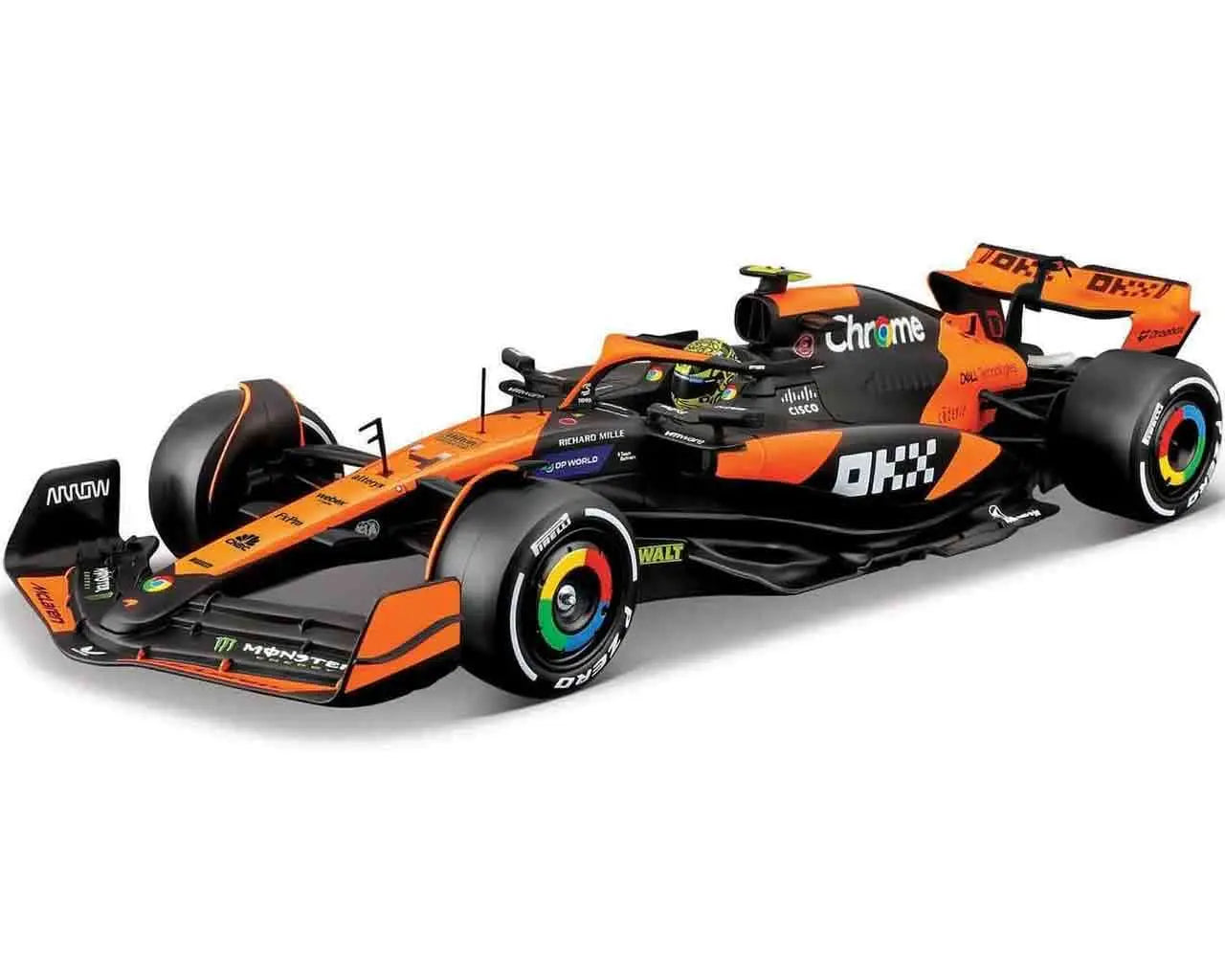 BBURAGO MCLAREN F1 MCL38 - LANDO NORRIS HELMET - 1:24 MODEL KIT
