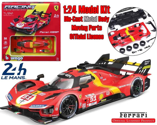 BBURAGO FERRARI 499P LMH (2023 24H LE MANS CHAMPION) - 1:24 MODEL KIT
