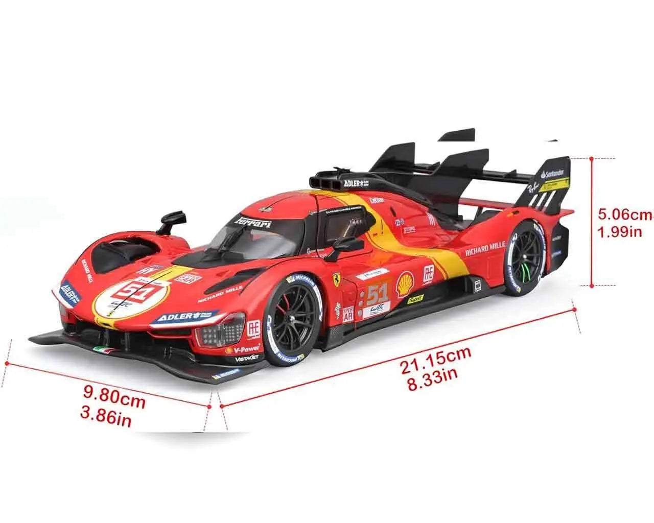 BBURAGO FERRARI 499P LMH (2023 24H LE MANS CHAMPION) - 1:24 MODEL KIT