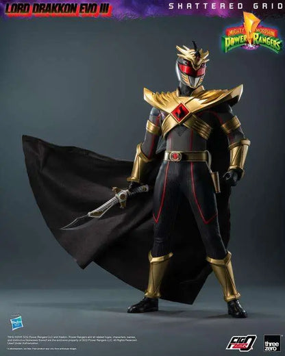 THREEA TOYS/THREEZERO MMPR SHATTERED GRID LORD DRAKKON EVO III AF 1/6 ACTION FIGURE 30 cm