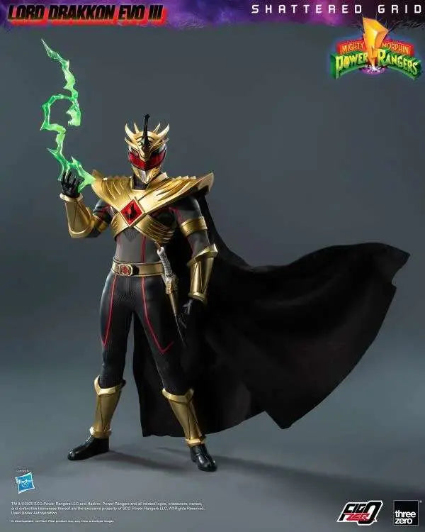 THREEA TOYS/THREEZERO MMPR SHATTERED GRID LORD DRAKKON EVO III AF 1/6 ACTION FIGURE 30 cm