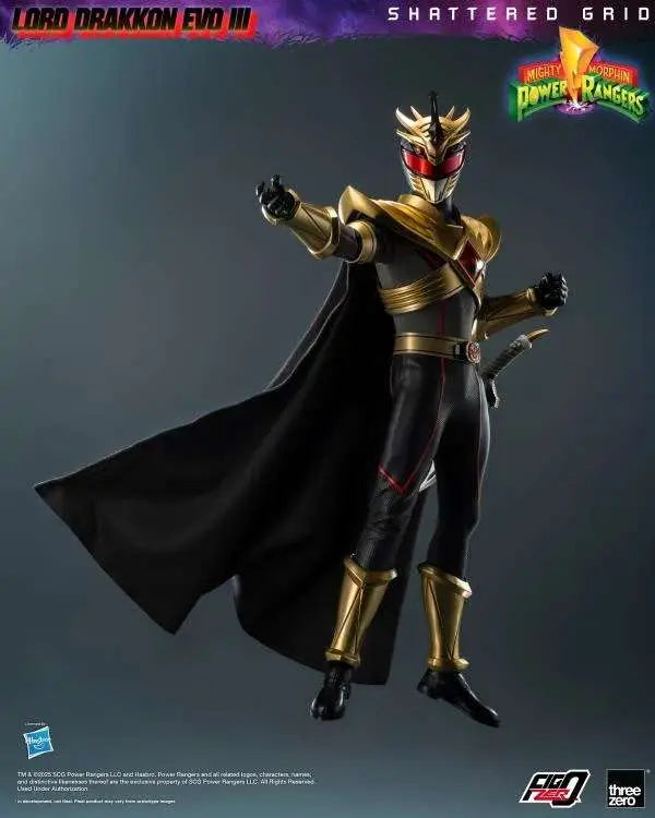 THREEA TOYS/THREEZERO MMPR SHATTERED GRID LORD DRAKKON EVO III AF 1/6 ACTION FIGURE 30 cm