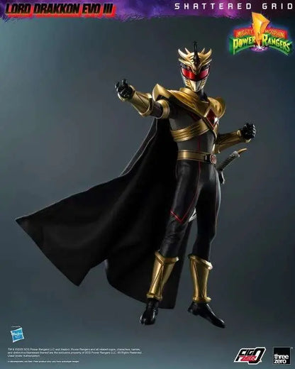 THREEA TOYS/THREEZERO MMPR SHATTERED GRID LORD DRAKKON EVO III AF 1/6 ACTION FIGURE 30 cm