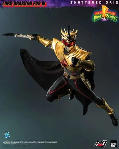 THREEA TOYS/THREEZERO MMPR SHATTERED GRID LORD DRAKKON EVO III AF 1/6 ACTION FIGURE 30 cm