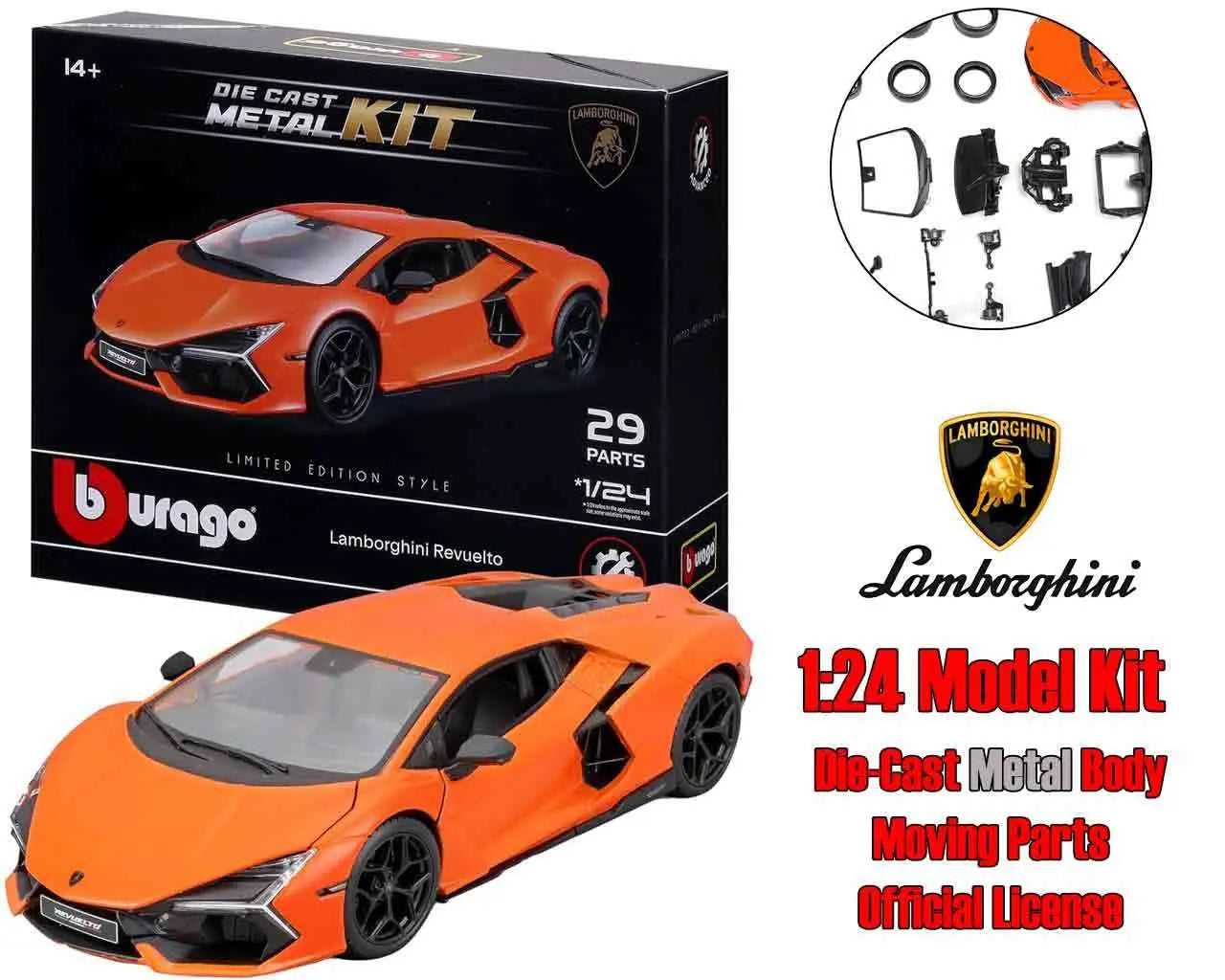 BBURAGO RG LAMBOHINI REVUELTO - 1:24 MODEL KIT