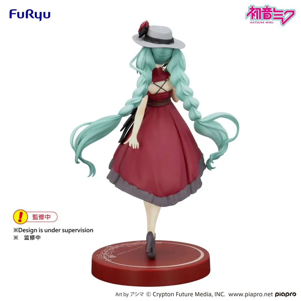 FURYU HATSUNE MIKU OUTING DRESS RED COLOR TRIO-TRY-IT FIGURA 19 cm
