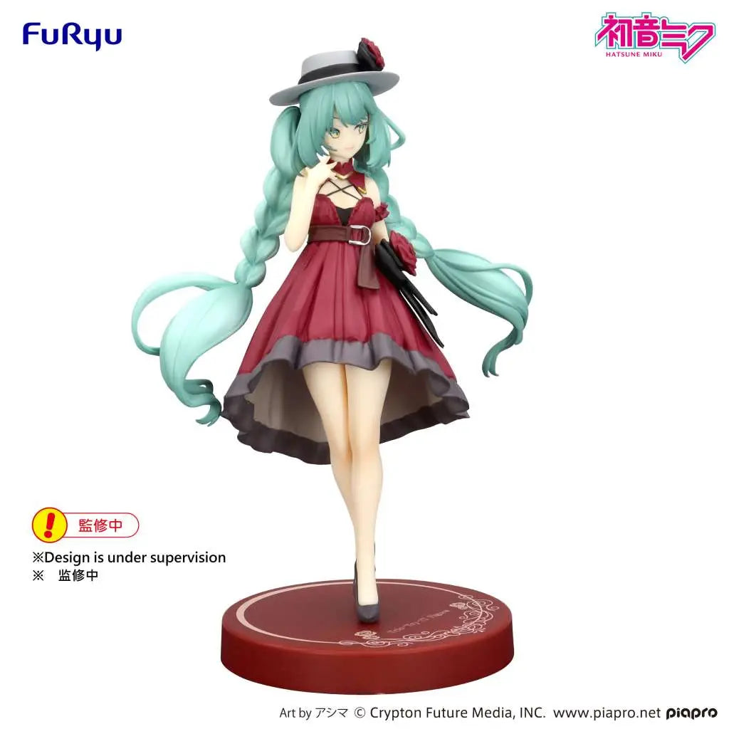 FURYU HATSUNE MIKU OUTING DRESS RED COLOR TRIO-TRY-IT FIGURA 19 cm