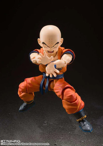 BANDAI - DRAGON BALL Z SHF KRILLIN EARTH STRONG MAN REISSUE ACTION FIGURE 13 cm