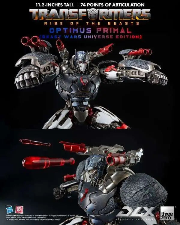 THREEA TOYS/THREEZERO OPTIMUS - TRANSFORMERS RISE BEASTS DLX PRIMAL BEAST WARS ACTION FIGURE 28 cm