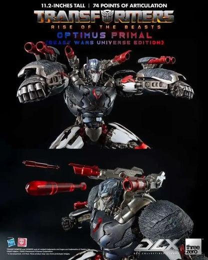 THREEA TOYS/THREEZERO OPTIMUS - TRANSFORMERS RISE BEASTS DLX PRIMAL BEAST WARS ACTION FIGURE 28 cm