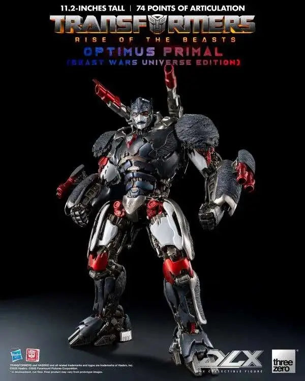 THREEA TOYS/THREEZERO OPTIMUS - TRANSFORMERS RISE BEASTS DLX PRIMAL BEAST WARS ACTION FIGURE 28 cm