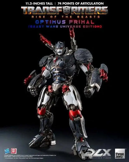 THREEA TOYS/THREEZERO OPTIMUS - TRANSFORMERS RISE BEASTS DLX PRIMAL BEAST WARS ACTION FIGURE 28 cm