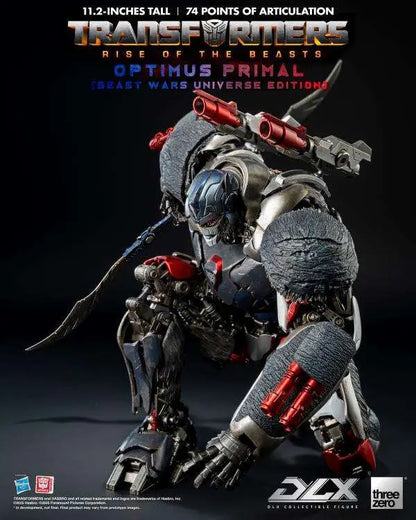 THREEA TOYS/THREEZERO OPTIMUS - TRANSFORMERS RISE BEASTS DLX PRIMAL BEAST WARS ACTION FIGURE 28 cm