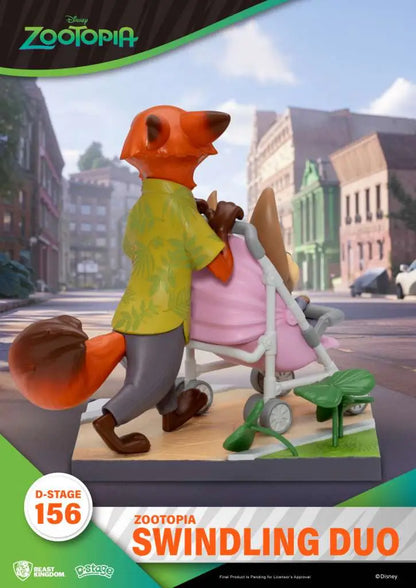 BEAST KINGDOM ZOOTOPIA SWINDLING DUO D-STAGE STATUA 12.2 cm