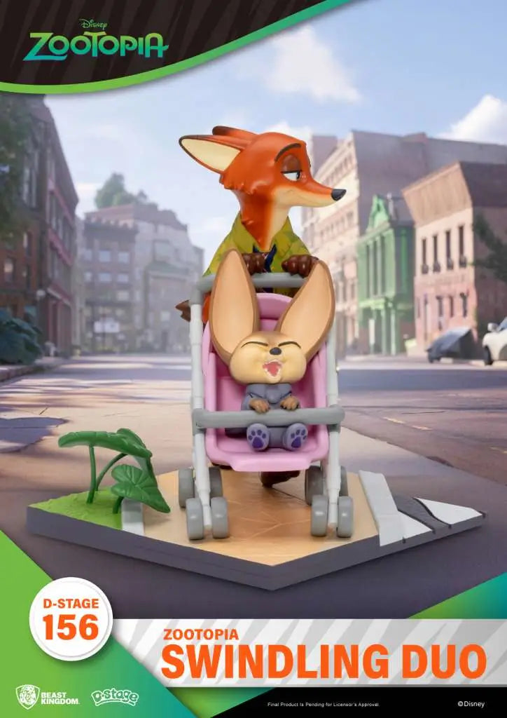 BEAST KINGDOM ZOOTOPIA SWINDLING DUO D-STAGE STATUA 12.2 cm