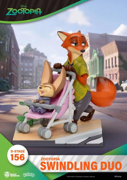 BEAST KINGDOM ZOOTOPIA SWINDLING DUO D-STAGE STATUA 12.2 cm