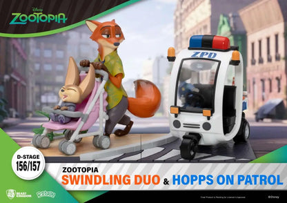BEAST KINGDOM ZOOTOPIA SWINDLING DUO D-STAGE STATUA 12.2 cm