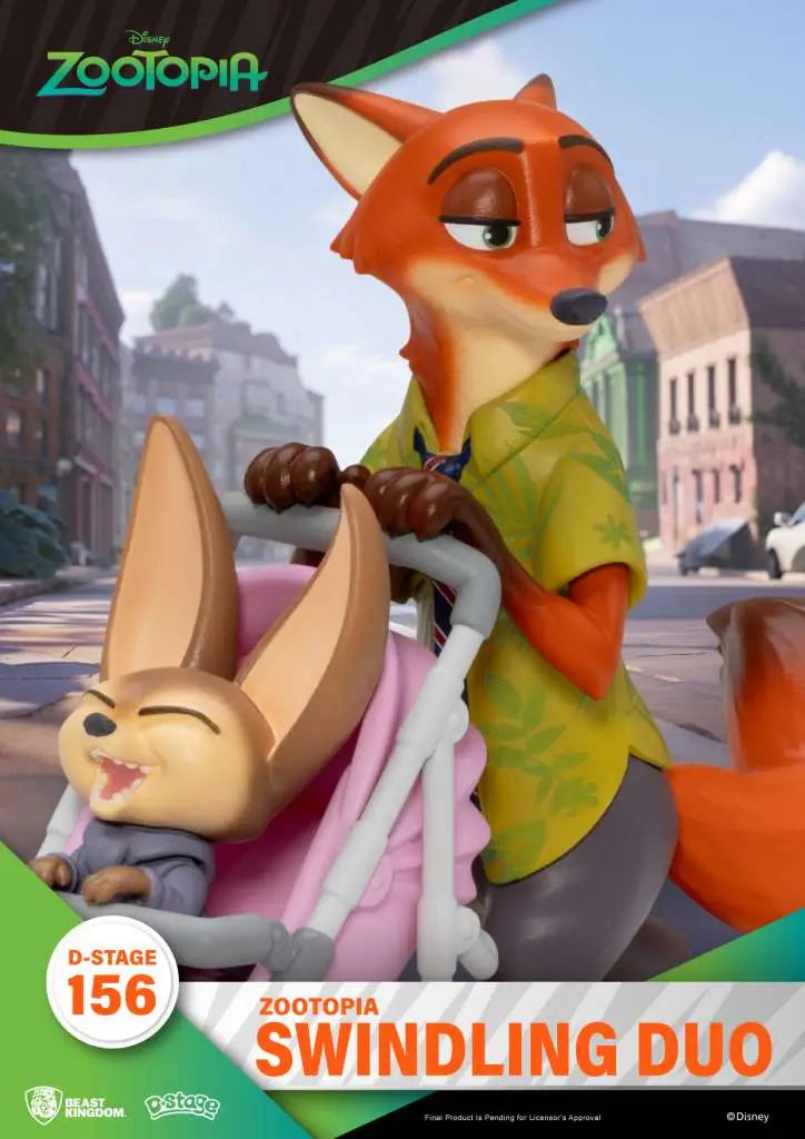 BEAST KINGDOM ZOOTOPIA SWINDLING DUO D-STAGE STATUA 12.2 cm