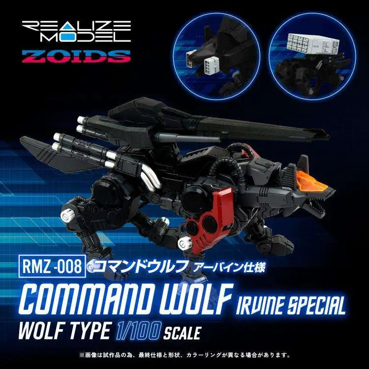 TAKARA TOMY ZOIDS RMZ-008 COMMAND WOLF IRVINE MODEL KIT 16 cm
