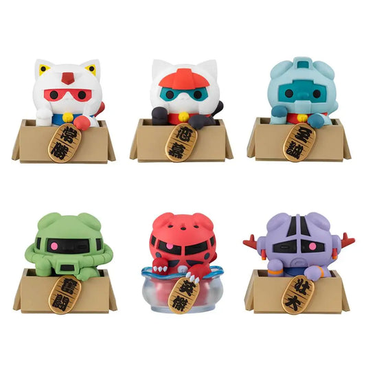MEGAHOUSE - GUNDAM MOBILE SUITE MEGACAT PROJECT NYANDAM LUCKYCAT SET GIFT MINI FIGURA 10 cm