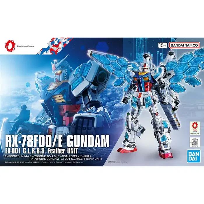 BANDAI - GUNDAM HG RX-78F00/E EX-001 G.L.R.S.S. FEATHER UNIT 1/144 MODEL KIT 12 cm