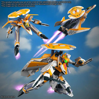 BANDAI HG VF-31E SIEGFRIED CHUCK MUSTANG USE 1/100 MODEL KIT