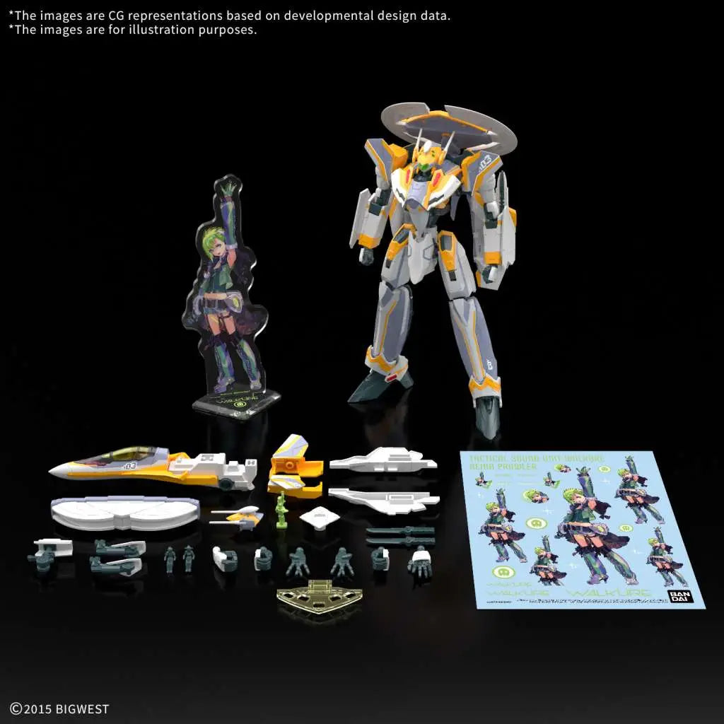 BANDAI HG VF-31E SIEGFRIED CHUCK MUSTANG USE DLX SET 1/100 MODEL KIT 12 cm