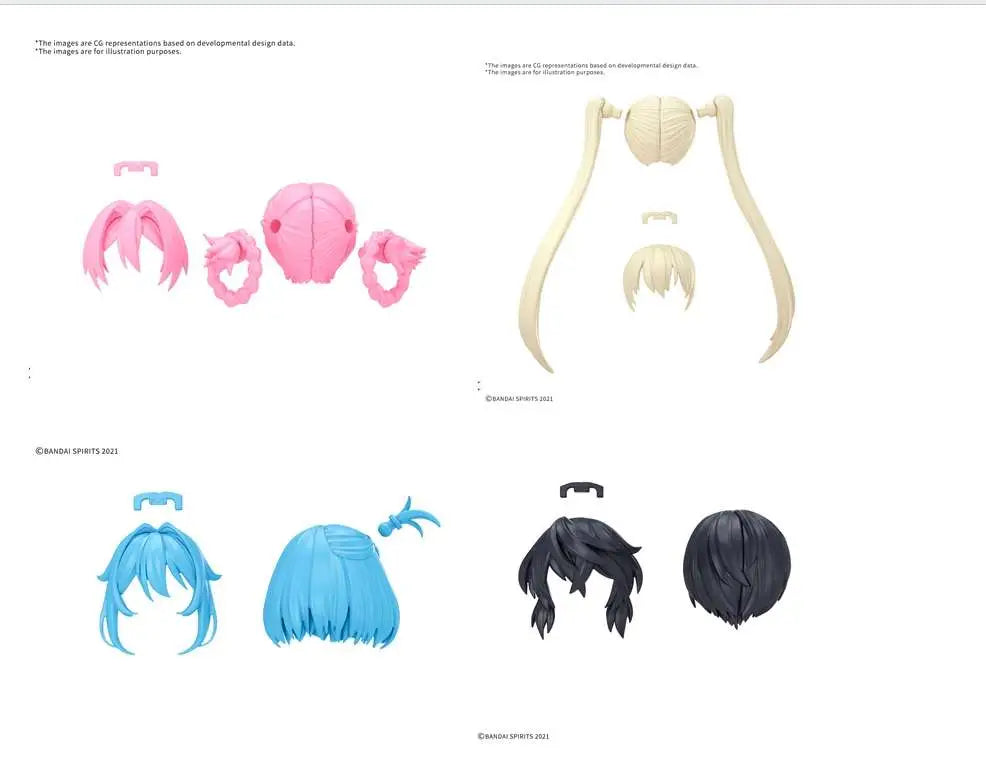BANDAI 30MS OPTION HAIR STYLE PARTS VOL 13 ALL 4 TYPES MODEL KIT -