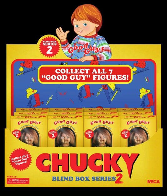NECA CHUCKY GOOD GUY SERIE 2 BLIND BOX 7" DISPLAY (12) ACTION FIGURE 17 cm