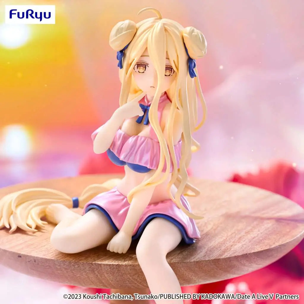 FURYU DATE LIVE V MUKURU SWIMSUIT PASTEL PINK NOODLE STOPPER FIGURA 13 cm
