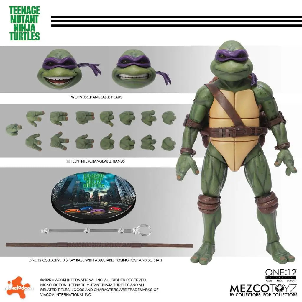 MEZCO TOYS ONE 12 COLLECTIVE TEENAGE MUTANT NINJA TURTLES 1990 MOVIE AF ACTION FIGURE 15 cm