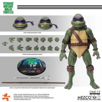 MEZCO TOYS ONE 12 COLLECTIVE TEENAGE MUTANT NINJA TURTLES 1990 MOVIE AF ACTION FIGURE 15 cm