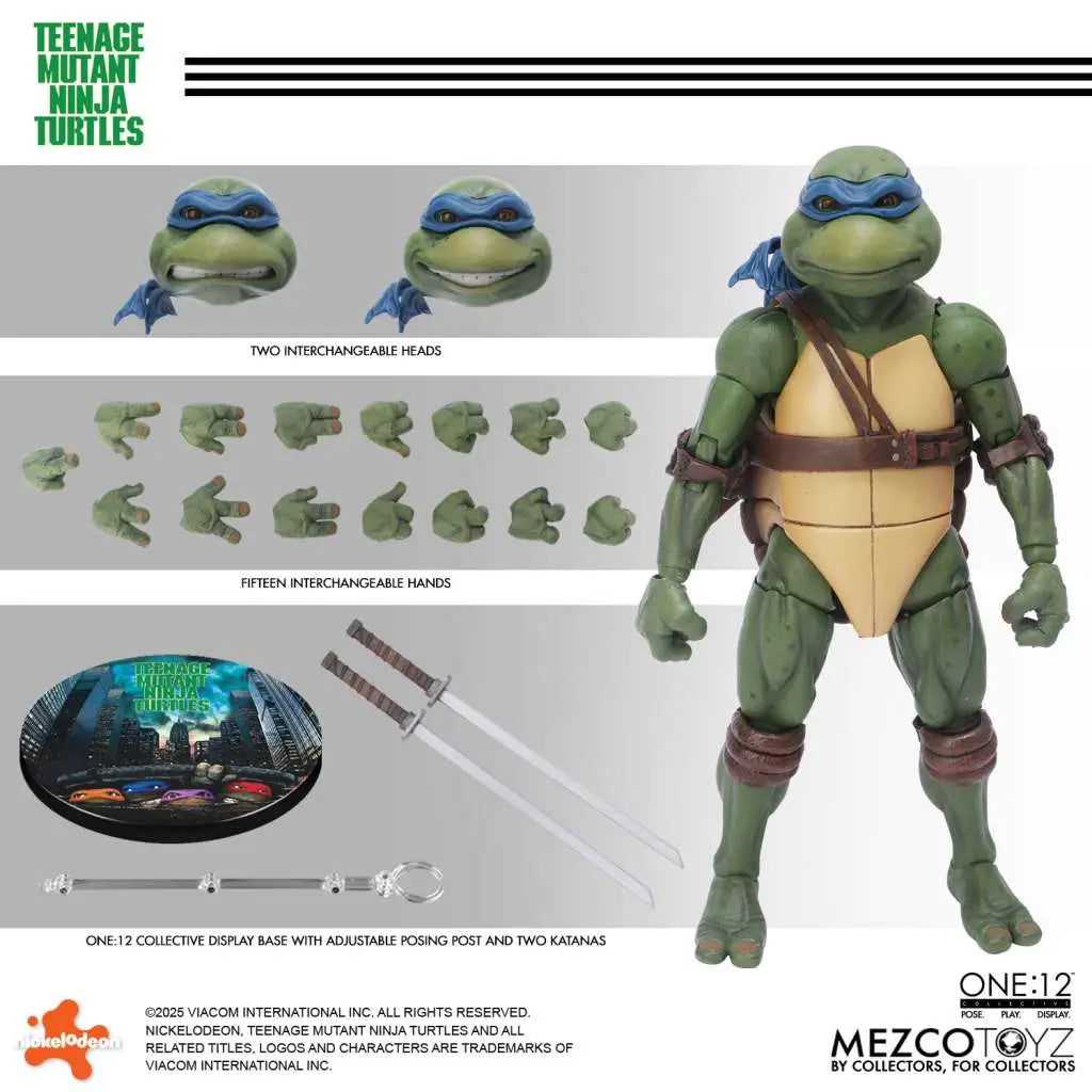 MEZCO TOYS ONE 12 COLLECTIVE TEENAGE MUTANT NINJA TURTLES 1990 MOVIE AF ACTION FIGURE 15 cm