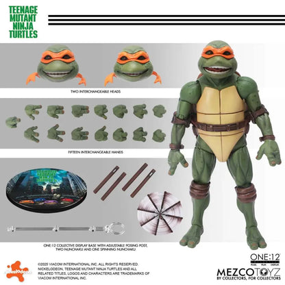 MEZCO TOYS ONE 12 COLLECTIVE TEENAGE MUTANT NINJA TURTLES 1990 MOVIE AF ACTION FIGURE 15 cm