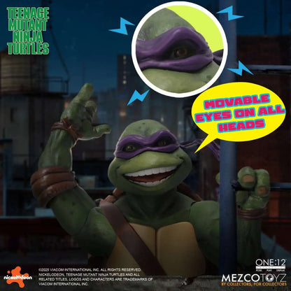 MEZCO TOYS ONE 12 COLLECTIVE TEENAGE MUTANT NINJA TURTLES 1990 MOVIE AF ACTION FIGURE 15 cm