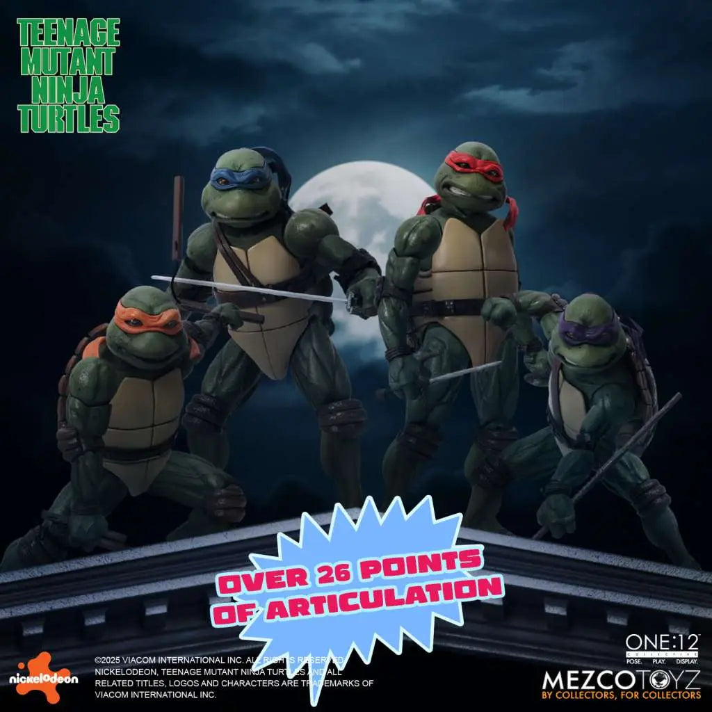 MEZCO TOYS ONE 12 COLLECTIVE TEENAGE MUTANT NINJA TURTLES 1990 MOVIE AF ACTION FIGURE 15 cm