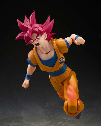 BANDAI - DRAGON BALL SUPER S.H.FIGUARTS SAIYAN GOD SON GOKU GOD AURA ACTION FIGURE 14.5 cm