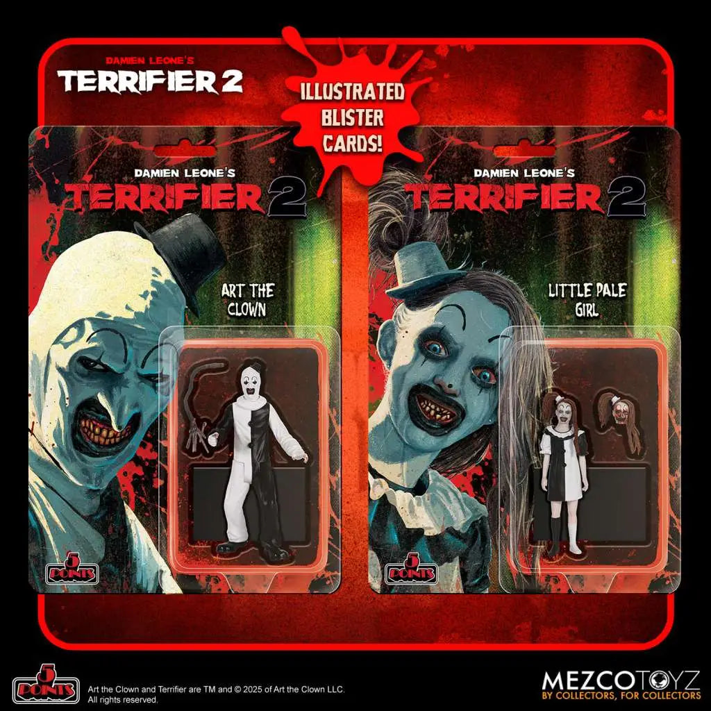 MEZCO TOYS 5 POINTS TERRIFIER AF SET (2) ACTION FIGURE 9 cm